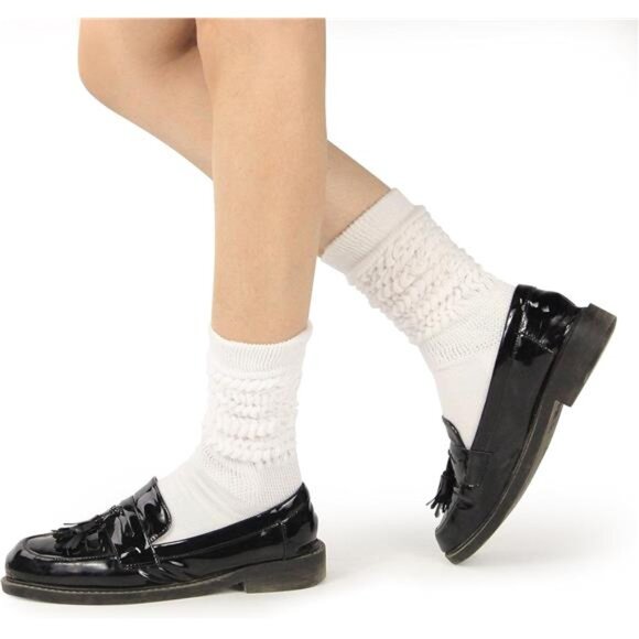 Slouch Socks Women Thigh High Boot Socks Soft Scrunch Socks Size 5-11 - Picture 6 of 7